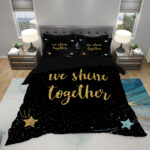 3D-POSTELJINA- We shine together crna