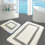 Akrilne 2-delne staze za kupatilo-Grey rectangle