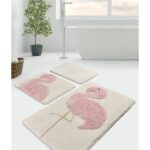 Akrilne 2-delne staze za kupatilo-Pink flamingo