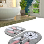 Akrilne 2-delne staze za kupatilo-White dreamcatcher