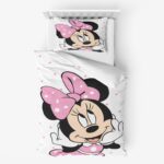 3D-SINGL POSTELJINA-Minnie pink spots