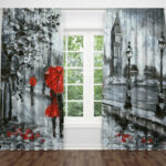 MEY HOME 3D-Draperi-Red umbrella London
