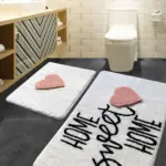 Akrilne 2-delne staze za kupatilo- Home sweet home bela