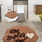 Akrilne 1-delne staze za kupatilo-Home sweet home braon