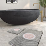 Akrilne 2-delne staze za kupatilo- Grey circles