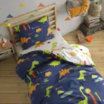 RANFORCE singl posteljina- Dinosaurs blue