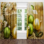 MEY HOME 3D-New Year's Ornament Curtains