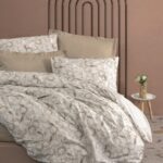 100 % Pamuk Posteljina- Brown bubbles