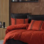 100 % Pamuk Posteljina- Bitter kiremit-siyah