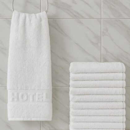 Peškiri za Lice i Ruke 50×90 – Set od 12 Komada, 100% Pamuk