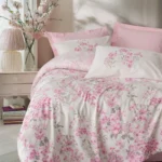 100 % Pamuk Posteljina- Floren Roze