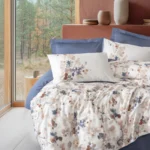 100% Pamučni Saten Posteljina - Nebulae Indigo