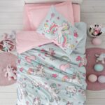 100 % Pamuk Singl Posteljina- Twinka Roze