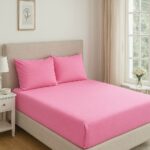 Čaršaf na lastiš + 2 Jastučnice - Roze