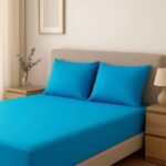 Čaršaf na lastiš + 2 Jastučnice - Plava