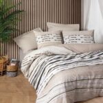 100 % Pamuk Posteljina- Perry Bež