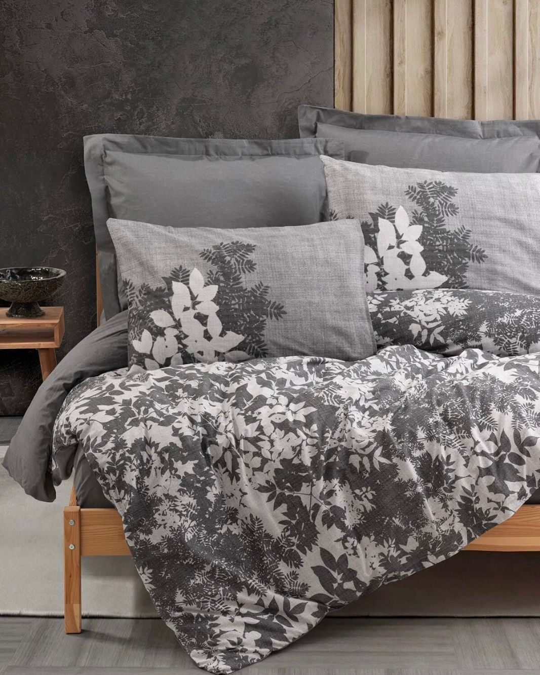 100% Pamuk Posteljina 100 % Pamuk Posteljina- Lunt Antracit - Slika 1