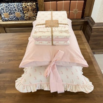 Premium Bračna Posteljina – Pink Bows